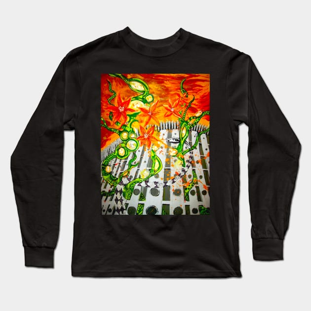 Atom Schlange Blume Long Sleeve T-Shirt by Jacob Wayne Bryner 